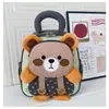 Mochila Infantil Ursinho Fofo Nova Leve Versátil para Meninos e Meninas Jardim de Infância Bebê Mochila de Passeio