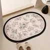 Antideslizante Absorbente de Agua para Inodoro Puerta Fuerte Baño Barro de Diatomeas Alfombrilla de Piso para Baño Baño Secado Rápido Esterilla para Pies Alfombra Baño