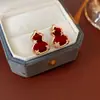Pendientes de Calabaza Estrella de Resina Electrochapada en Oro Real, Nuevos Pendientes de Moda Estilo Chino Retro, Pendientes de Gama Alta de Nicho al por Mayor