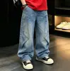 Verão Novo Estilo Conjunto de Duas Peças Calça Longa Manga Curta para Meninos Moda Versátil Crianças Médias e Grandes Conjunto Casual Estiloso Menino Tendência