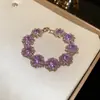Set de Collar y Pendientes Flor de Diamante Vintage de Segunda Mano Lujo Accesible Cadena Alta para Clavícula Collar Estilo Palacio para Mujer