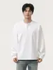 Nueva Camiseta de Manga Larga para Hombre Otoño/Invierno 2026, Camiseta Base de Algodón Puro, Cuello Henley, Holgada, Suave, Agradable para la Piel, Disponible al por Mayor