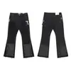 Ga Venta al por Mayor Comercio Exterior Transfronterizo Marca de Moda Jeans de Mezclilla Acampanados Lavados Desgastados Patchwork Unisex