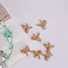 Tarjeta de Pajarita Acrílica Hueca de Colores 15mm Cuentas Sueltas DIY Cadena para Teléfono Móvil Cadena para Bolso Accesorios para Ensartar Cuentas