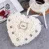 Adornos de Boda Estilo Western Clásico, Cojín de Anillo en Forma de Corazón de Espuma, Caja para Anillos, Varios Productos de Boda, Los Fabricantes Pueden Proporcionar Muestras desde la Fábrica