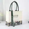 Bolsa de Lienzo para Streamer Logo Personalizado Bolso Tote Elegante Bolsa de Lienzo Laminado Bolsa Corporativa de Protección Ambiental Patrón Personalizado