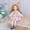 Al por mayor de alta calidad 6 puntos 30 cm muñeca linda Traje de Pequeña Princesa 20 articulaciones niña BJD niña regalo de cumpleaños