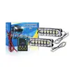 Ventas Directas de Fábrica 12 LEDs Uno a Cuatro Luces Estroboscópicas para Parrilla de Coche Luces de Advertencia Rojas Azules Control Remoto Inalámbrico 12V Luces Estroboscópicas