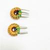Inductor toroidal de modo común T12 * 6*4 0.6 con alambre aislado y 13TS 1.4mH 4A bobina inductora de anillo magnético