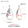 Colgante de Plata de Ley 925 Cloisonné Soporte Vacío Estilo Chino Soporte para Collar de Pavo Real Soporte para Colgante de Turquesa de Cera de Abeja 20*35 25*25