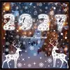 Pegatinas de Navidad Copos de Nieve Muñeco de Nieve Pegatinas Electrostáticas Decoración de Escena para Ventana de Centro Comercial Papá Noel Renos Pegatinas de Vidrio