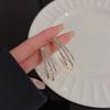 Pendientes de Pin de Plata 925 Delgados con Cara Sencilla de Joker de Moda Pendientes de Anillo C Alto de Temperamento Pendientes Nuevos Venta al por Mayor para Mujeres
