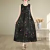Estilo Nuevo de Verano para Mamá de Mediana Edad Bata de Algodón y Seda de Alta Gama Ropa de Casa para Mujer Vestido Chaleco de Rayón para Usar como Prenda Exterior
