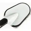 Cepillo de Neumáticos de Goma con Mango Corto para Coche, Cepillo de Limpieza de Alambre Suave, Cepillo para Limpiar Defensas, Neumáticos y Rines de Coche, Cepillo para Lavado de Coches