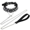 Estilo Oscuro Puro Deseo Sexy Correa Hueso de Perro Cuero Anillo para el Cuello Gargantilla Collar Femenino Punk Banda para el Cuello Cadena para el Cuello