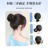Elástico de Cabelo em Forma de Pãozinho de Ninho de Pássaro Encolhível Peruca para Mulheres, Pãozinho Fofo Realista para Cabelo, Extensão de Cabelo Acessório para Pãozinho