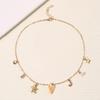 NZ3241 Collar Transfronterizo Europeo y Americano de 26 Letras con Concha de Perla Estilo Bohemio Playa Océano Joyería para Mujer