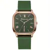Moda Cuadrado Dial Árabe Relojes para Mujer Casual Correa de Silicona Reloj de Cuarzo Reloj para Niñas Reloj Mujer