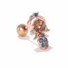 Moda Coreana Transfronteriza Micro-incrustada Colorida Hao Shi Serie Princesa Aleación de Titanio Arete de Uña para Mujer Diseño Nicho Perforación Joyería