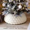 Falda para árbol de Navidad, Decoraciones de Navidad, Cubierta para base de árbol de Navidad, Falda para árbol de terciopelo con elfo de lentejuelas tridimensional, Estampado tridimensional