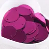 Lentejuelas Redondas de Color Láser de 30 mm con Borde Perforado, Decoración Grande para Coser a Mano