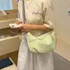 Bolso de Lona tipo Dumpling con Pedrería Estilo Coreano Ins, Bolso Cruzado de Hombro Ligero de Gran Capacidad, Disponible en Múltiples Colores, Bolso Casual para Mujer