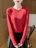 Camiseta base de cuello redondo con forro polar para mujer, ajuste slim para otoño e invierno, agradable para la piel, adelgazante, versátil, cálida, top interior de punto de manga larga