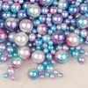 Fantasía Colorido ABS No Poroso 4-10mm Manicura Joyería de Perlas de Imitación Accesorios Cuentas Redondas Hecho a Mano DIY Material de Pegamento de Cristal