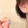 Pendientes de Estrella de Mar Azul de Plata de Ley 925 para Playa de Verano, Lujo Ligero, Diseño de Nicho, Pendientes Versátiles de Gama Alta