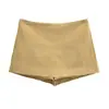 Saia curta justa de camurça estilo francês, nova saia-calça elegante de cintura média OL para outono e inverno, shorts casuais para mulheres