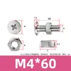 Tornillo y Tuerca Combinación de Dos Piezas para Máquina de Mascarillas y Luminarias, Acero Inoxidable 304 Tornillo y Tuerca
