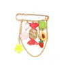 Broche Ins de Moda Lindo Colorido con Tachuelas de Diamante Flor de Caramelo Papaya Pin de Cintura Multi-Elemento Dulce y Picante Accesorio de Ropa