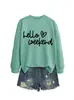 Amazon eBay site independente moda casual confortável feminina olá fim de semana coração outono e inverno moletom