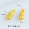 Campana Antigua Envuelta en Oro Colgante Pequeño Pulsera DIY Colgante de Collar Arena Dorada Retro Cacahuete Accesorios de Año Nuevo