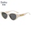 Óculos de Sol Retro Estampa de Leopardo Cor Olho de Gato Vazado Estilo Menina Coreana Tendência Milênio Garota Picante Rosto Quadrado/Redondo Emagrecimento Óculos de Sol com Toque de Luxo