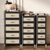 Estante de Almacenamiento con Carrito Gabinete de Almacenamiento Removible para Snacks y Cosméticos Carrito de Belleza Giratorio Multifuncional Mesa de Noche para Dormitorio