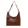 Bolso de mano informal, sencillo y de primavera 2025, nuevo, de tela, estilo retro, de gran capacidad, color liso, popular, bolso de hombro a la moda.
