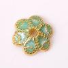 Novas Contas Separadas Pequenas Peças de Flores Óleo Pingando Imitação Azul Queimado Cloisonne Liga Pequenas Peças de Flores Faça Você Mesmo Grampo de Cabelo Estilo Antigo Pulseira Colar