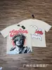 Comércio Exterior Atacado Moda Americana Emoção Mista Polvo Alienígena Strass Anjo Manga Curta Casal Estampa Total Camiseta