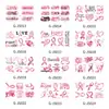 Ventilador Flash Fita Tatuagem Adesivo Novo Dia de Cuidados para Mulheres Coração de Fita Rosa Tatuagem Temporária à Prova d'Água Descartável