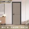 Fábrica de processamento personalizado de portas de madeira maciça porta de madeira maciça composta trefilada super fosca vento simples avançado porta para sala interna quarto