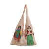 Bolsa de Palha com Design de Nicho Feminina Verão 2025 Nova Bolsa Transversal Grande Capacidade Elegante Bolsa de Ombro Tricotada Bolsa de Braço