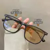 Armazón para gafas de ojo blanco liso irregular TR suave armazón óptico para miopía versión coreana anti-luz azul lente plana armazón de gafas adelgazante