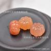 Cuentas de calabaza de Jade Dorado Natural, cuentas de calabaza de Jade Dongling, colgante pequeño de jade blanco seda dorada, lote de accesorios para pulsera colgante DIY