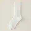 Calcetines de lana de punto grueso para mujer, otoño e invierno, forrados de felpa, engrosados, cálidos, calcetines holgados, zapatos japoneses Birkenstock, calcetines largos de color liso
