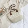 2026 Verão Casual Férias Praia Estilo Pastoral Ombro Único Grande Capacidade Versátil Simples Palha Moda Bolsa Tote
