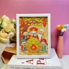 Pegatinas de Diamantes de Dibujos Animados con Marco de Fotos, Pintura de Diamantes, Rompecabezas Creativo Completo de Diamantes Hecho a Mano para Bricolaje, Pintura Decorativa para Sala de Estar
