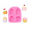 Sorvete Cupcake Fold Açúcar Molde de silicone Formato de bolo pequeno Decoração de bolo Mousse Chocolate Clay Molde