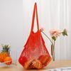 Bolsa de compras de malla de algodón portátil y colorida, bolsa de malla de algodón tejida, bolsa con cordón, bolsa de malla para supermercado, bolsas de malla para frutas y verduras, personalización