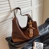 Bolso grande de moda para mujer, nuevo bolso de hombro retro de otoño de moda 2023, bolso grande de gran capacidad estilo occidental para ir al trabajo